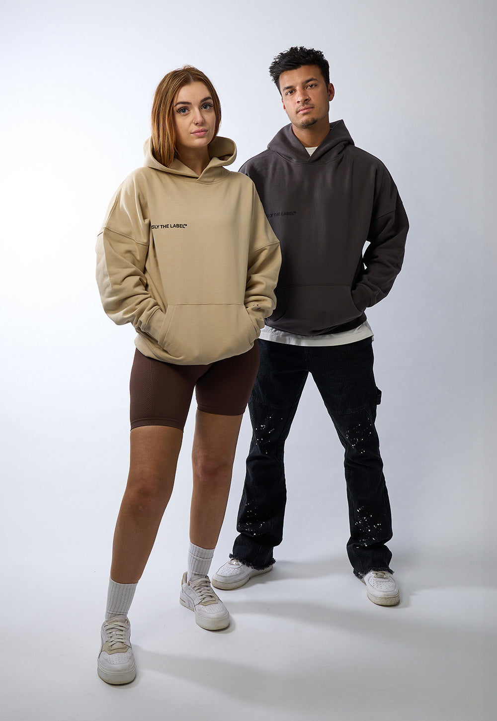 srsly-the-label-charcoal-and-latte-unisex-oversized-hoodie-heavier-weight-front-on